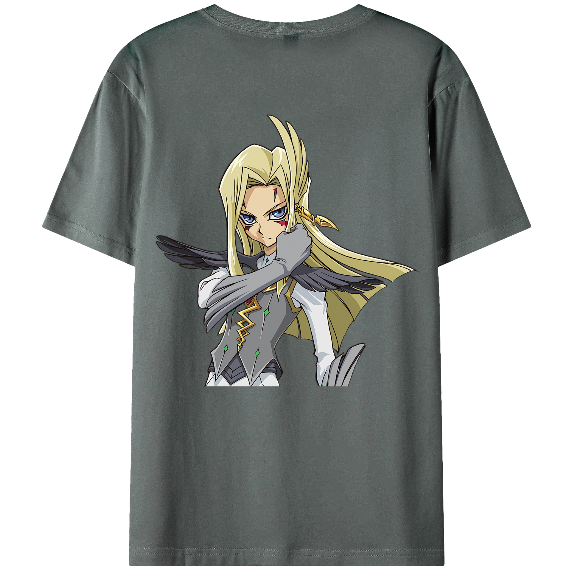 （画像用） 遊☆戯☆王 Yu-Gi-Oh! 綿100％ メンズ半袖Tシャツ（バックプリント） 通気性
